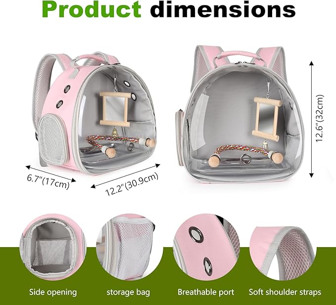 Portable Parrot Travel Cage Carrier - Image 2