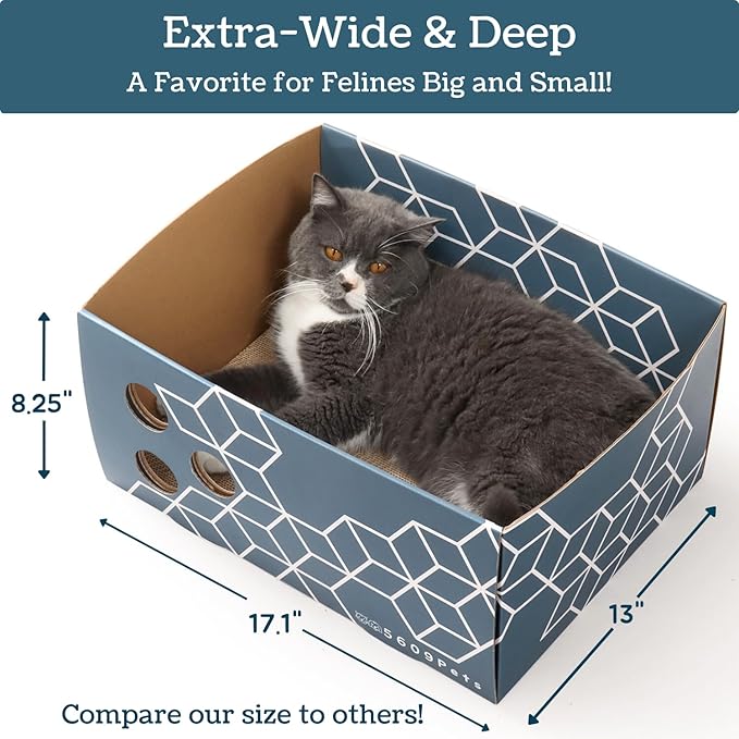 5609PETS Cat Scratching Box, Extra Large Refillable Double-Sided Scratch Pad - Image 6