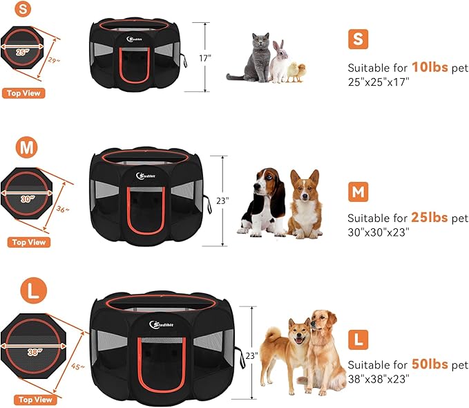 Siedihit Dog Playpen, Large Puppy Pet Playpen, Dog Crate Tent Cage - Image 2