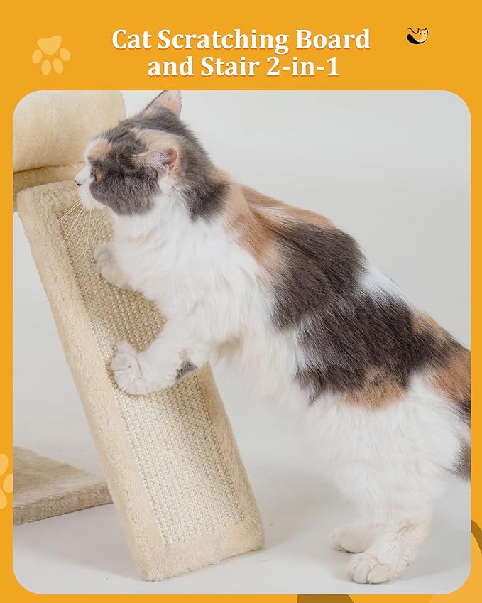 Aechonow Small Cat Tree Tower for Large Cat, Cat Bed House - Image 4