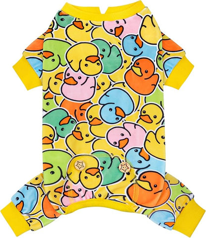 KYEESE Dog Pajamas Velvet Pet Coat Colorful Duck Pets Jammies Comfy Dog Clothes by KYEESE