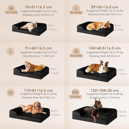EHEYCIGA Orthopedic Dog Beds for Extra Large Dogs, Waterproof Memory Foam XL - Image 5