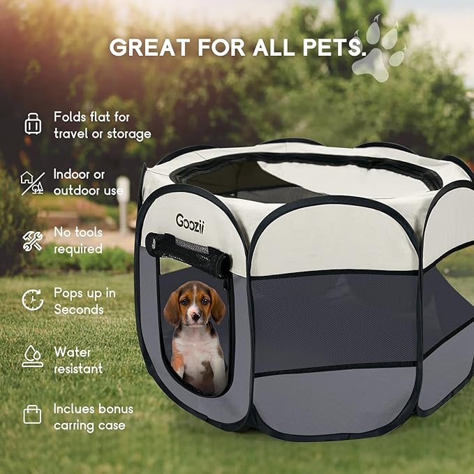 Goozii Pet Cat Playpen for Indoor Cats Enclosed, Puppy Dog Play Pen for Outdoor - Image 3