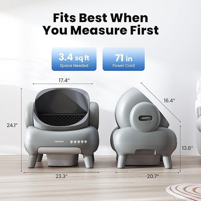 Neakasa M1 Plus Open-Top Self-Cleaning Cat Litter Box, 360° Safety Sensors - Image 8