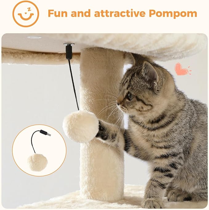 MUTTROS Cat Tree for Indoor Cats, 44.5" Multi-Level Cat Tower - Image 3