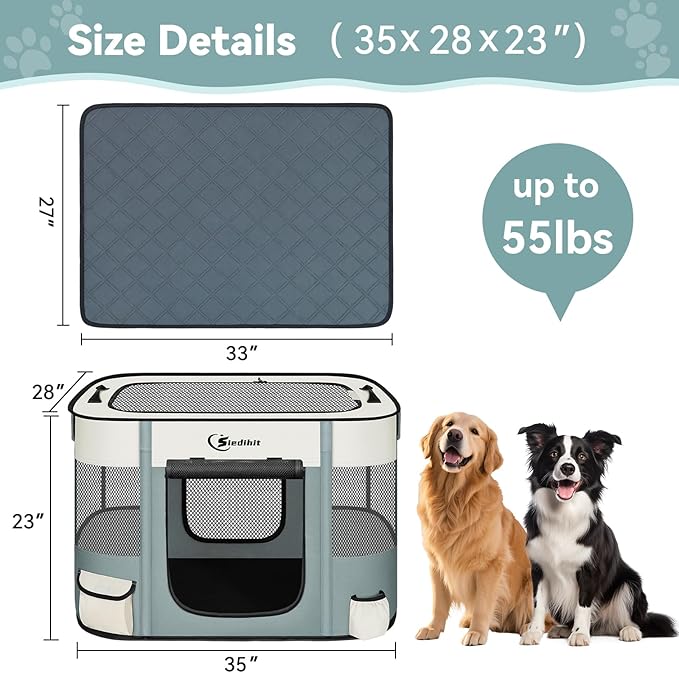 Dog Playpen, Cat Pet Puppy Pen, Portable Playpens - Image 7