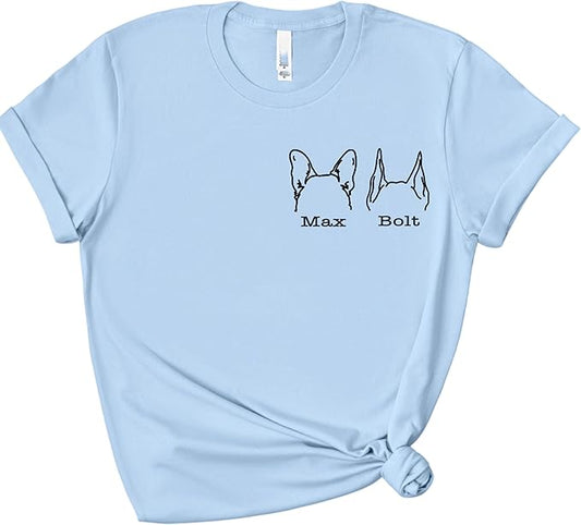 Custom Dog Mom Shirt Personalized Dog Ears Sweatshirt by CustomUnique