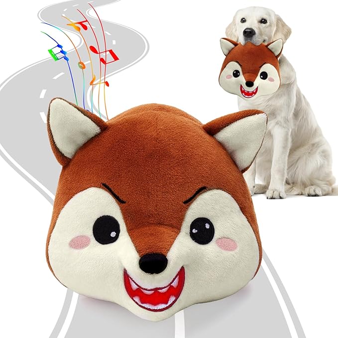 BABORUI Interactive Dog Toys Fox, Jumping Squeaky Dog Toys by BABORUI
