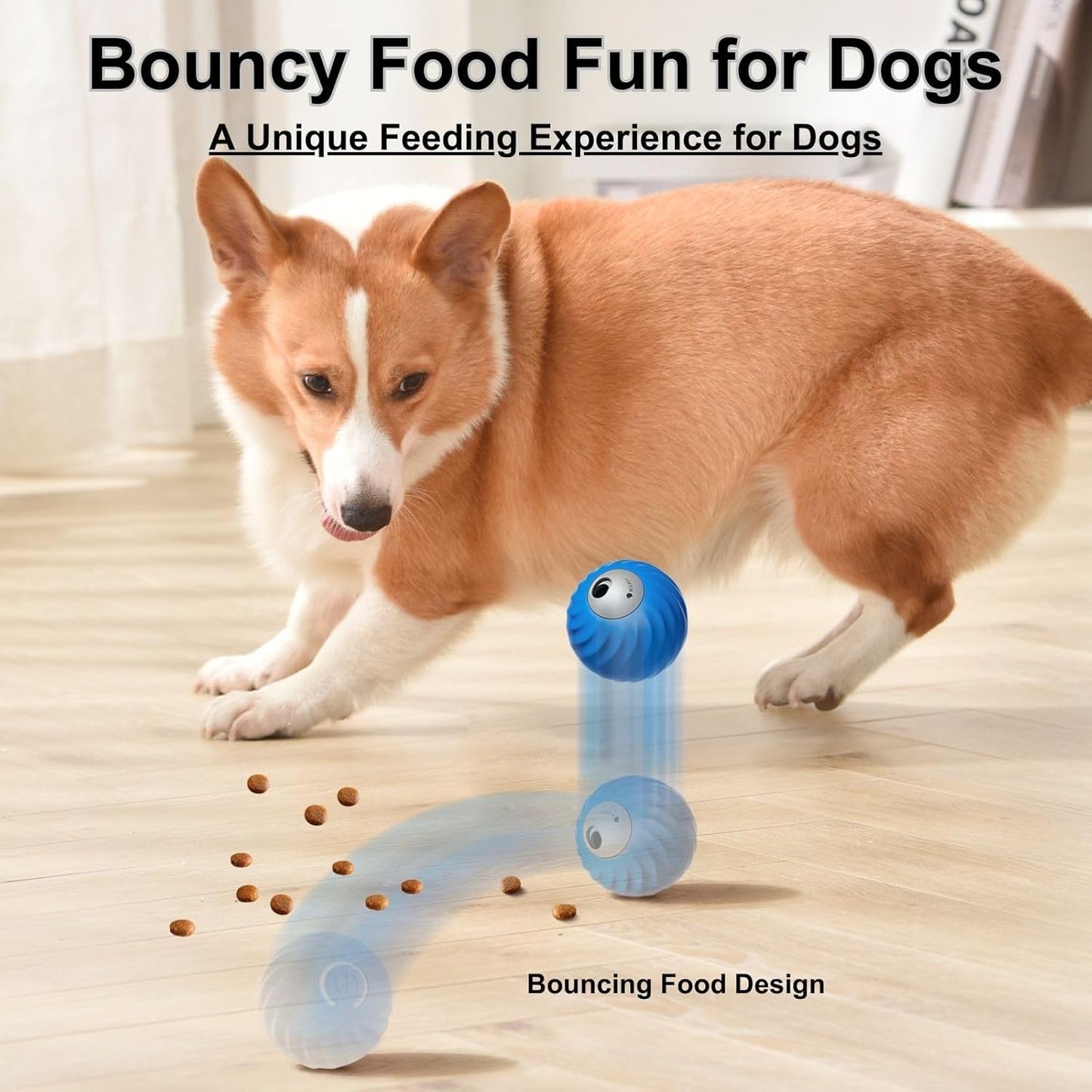 Zoomie Buddy 2.0, Zoomie Buddy for Dogs, 2 in 1 Smart Touch Interactive Dog Balls ＆ Pet Feeder, 2.83" Diameter, Suitable for Small/Medium Dogs, with Fruit Plush Cover (Orange, Only)