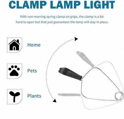 EP Clamp Lamp Light with Detachable 8.5 Inch Aluminum Reflector, 150 Watt E26 - Image 3
