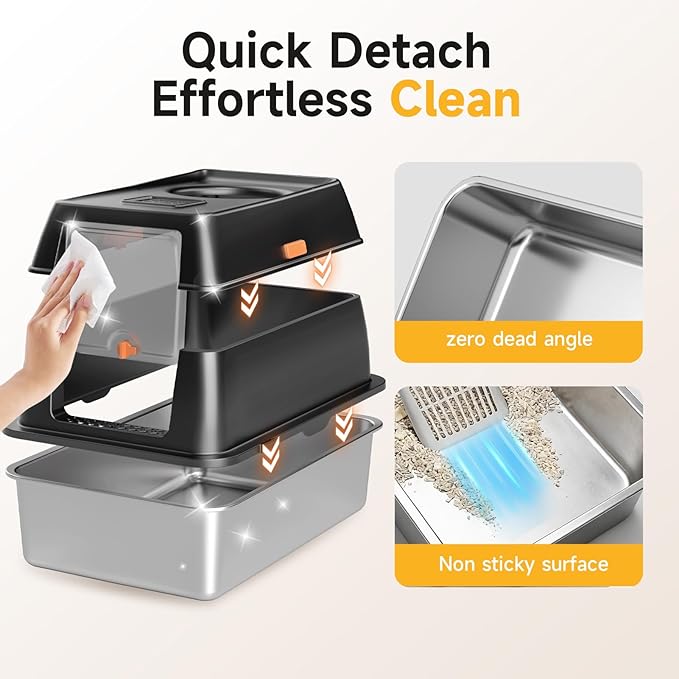 Extra Large Stainless Steel Litter Box - Image 5