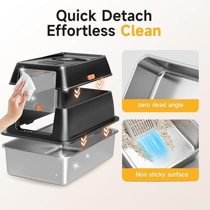 Extra Large Stainless Steel Litter Box - Image 5