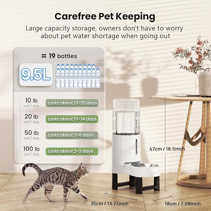 CZPET Elevated Dog Water Bowl Dispenser - Image 3
