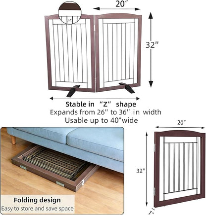 ZJSF Freestanding Dog Fence Indoor, Foldable Dog Gate - Image 7