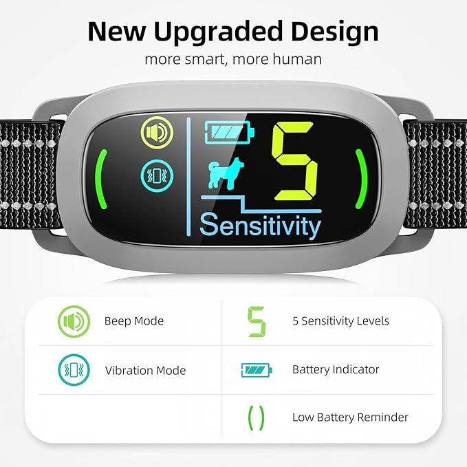 FAFAFROG Dog Bark Collar, Rechargeable Smart Collar, Anti Barking Training - Image 2