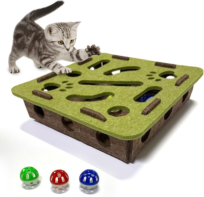 Interactive Soft Felt Cat Puzzle Toy by OVRRCSME
