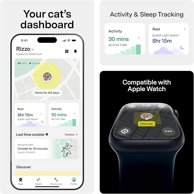 Fi Mini GPS Tracker for Cats — Lightweight Collar Attachment, Virtual Fences - Image 3