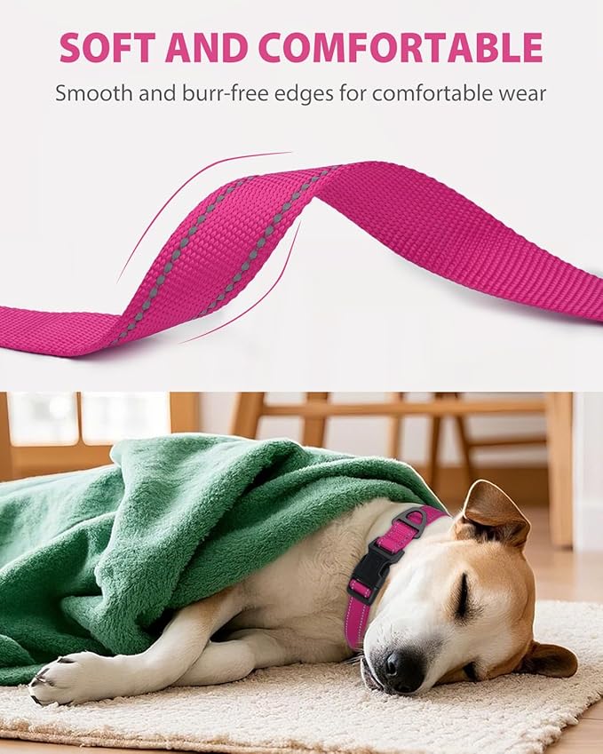 Joytale Dog Collars for Medium Dogs, Comfortable Double-Sided Reflective Nylon - Image 3