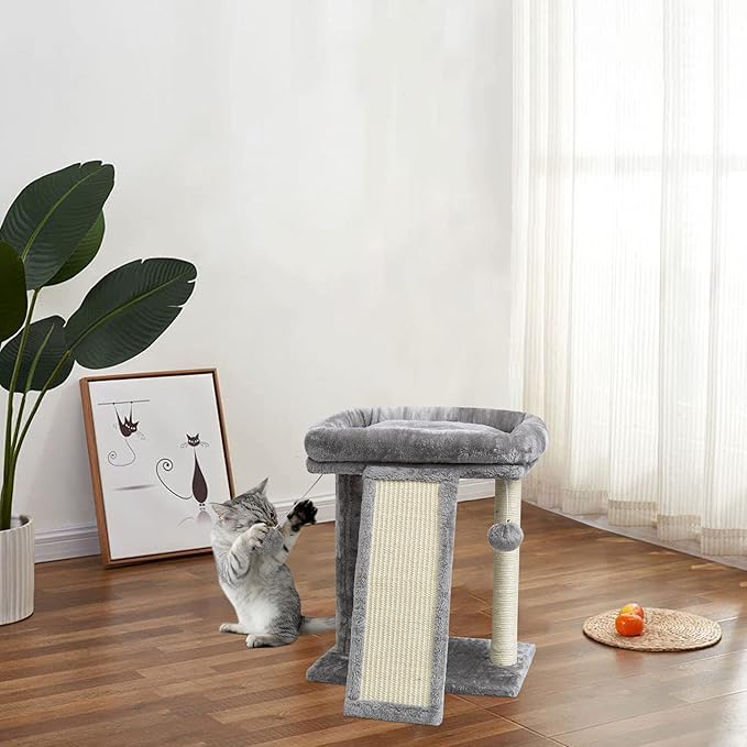 SYANDLVY Small Cat Tree with Scratching Post, Cat Scratching Board - Image 5