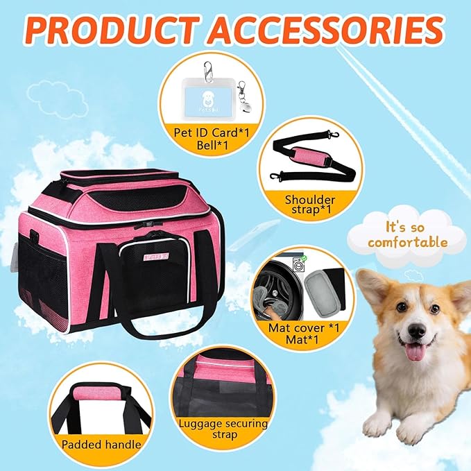 Petskd Top-Expandable Pet Carrier 17x11x9.5 Inches Alaska Airline Approved - Image 7