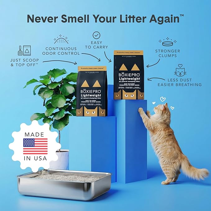 Boxie Probiotic Lightweight Cat Litter 40 Day Odor Control, Odor Eliminating - Image 3