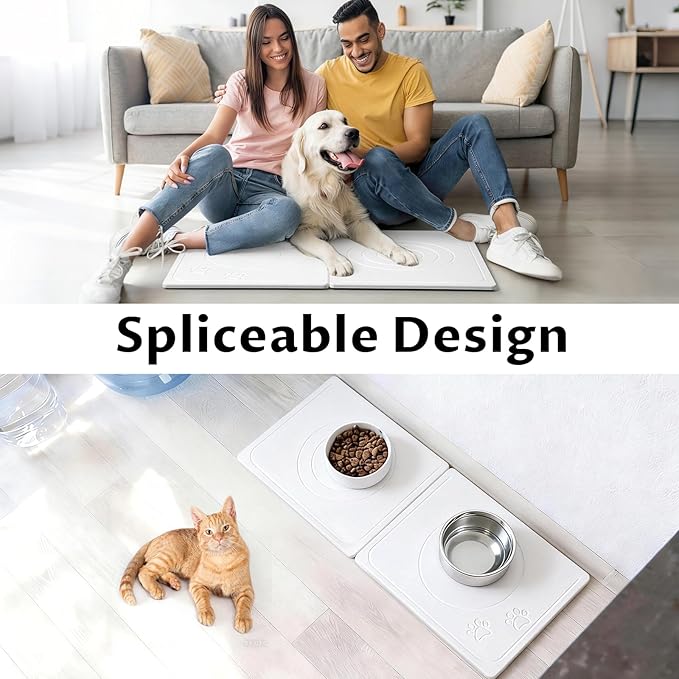 Stone Dog & Cat Food Mat, Bite-Proof Non-Slip Large Diatomaceous Pet Feeding Mat - Image 6