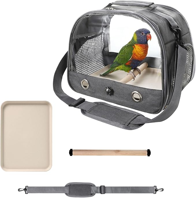 Small Bird Travel Carrier Cage Portable Bird Parrot Parakeet Cockatiel Travel by Unknown