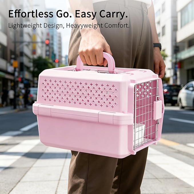 RIZZARI Portable Cat Carrier for Small Cats & Dogs:Secure Hard-Sided Pet Carrier - Image 3