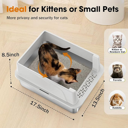 2PACK Stainless Steel Cat Litter Box - Image 4