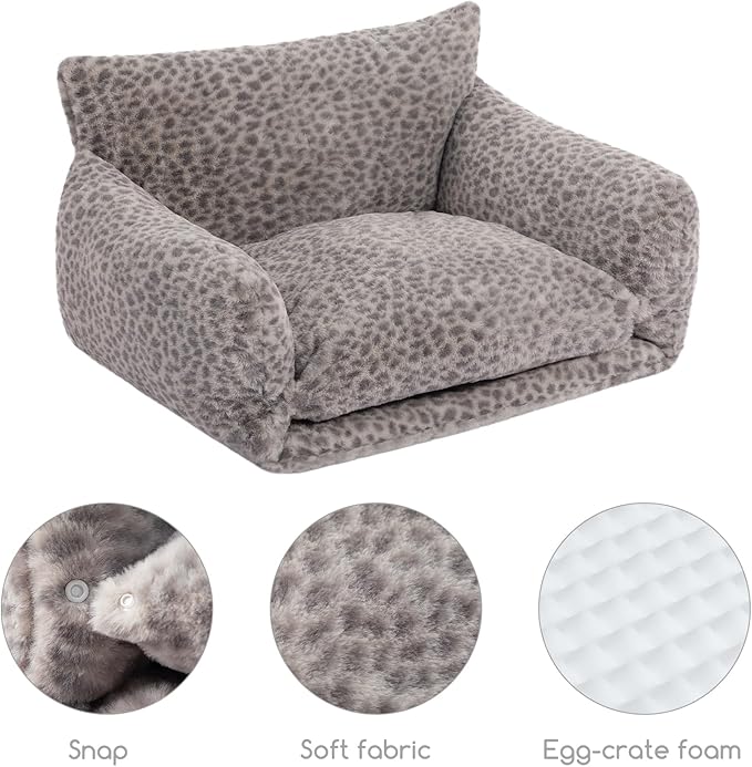 Hollypet Cat Bed Fluffy Plush Multifunctional Double-Layer Machine Washable - Image 5