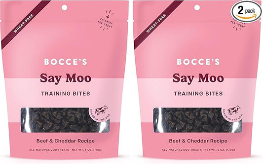 Bocce's Bakery Say Moo Beef & Cheddar Training Treats by BoccesBakery