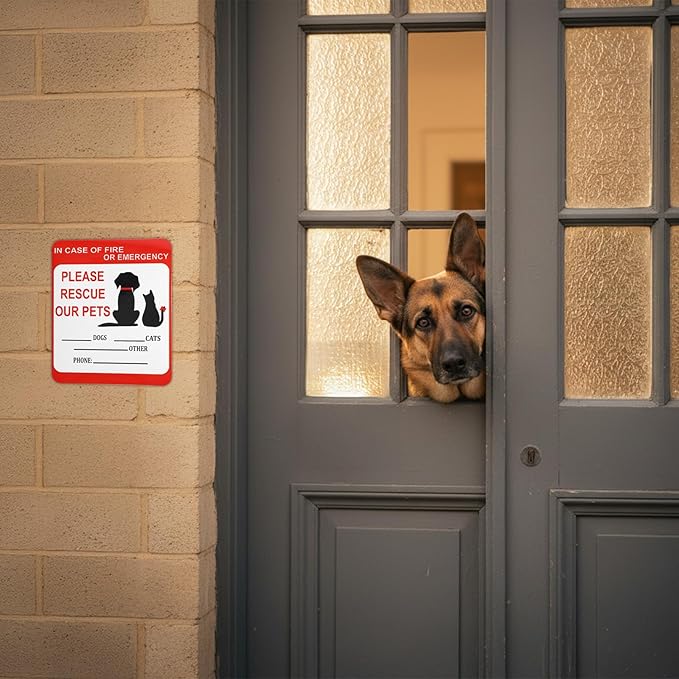 Nogeqi 6 PCS Pet Alert Safety Stickers Pet Fire Rescue Sticker in Case of Fire - Image 3