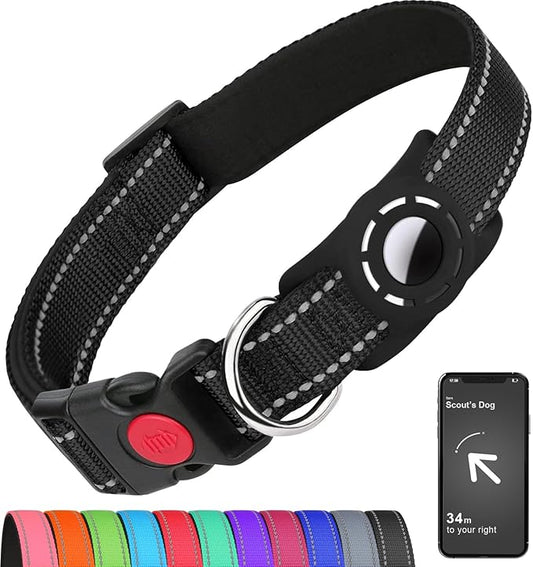 AirTag Dog Collar with AirTag Holder Compatible by Erbine