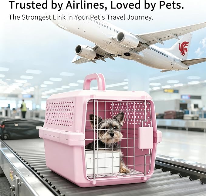 RIZZARI Portable Cat Carrier for Small Cats & Dogs:Secure Hard-Sided Pet Carrier - Image 4