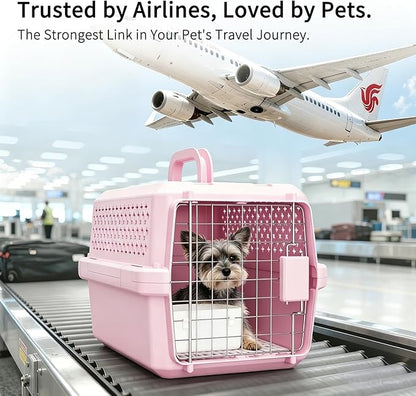 RIZZARI Portable Cat Carrier for Small Cats & Dogs:Secure Hard-Sided Pet Carrier - Image 4