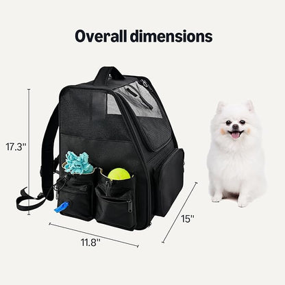 Amazon Basics Pet Backpack for Cats & Small Dogs, Collapsible Travel Carrier - Image 2