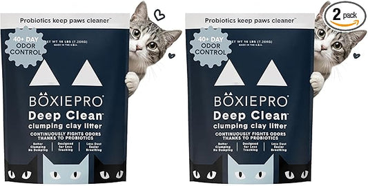 Boxie® Probiotic 40 Day Natural Odor Control Cat Litter, 16lb Clumping Clay by Boxiecat