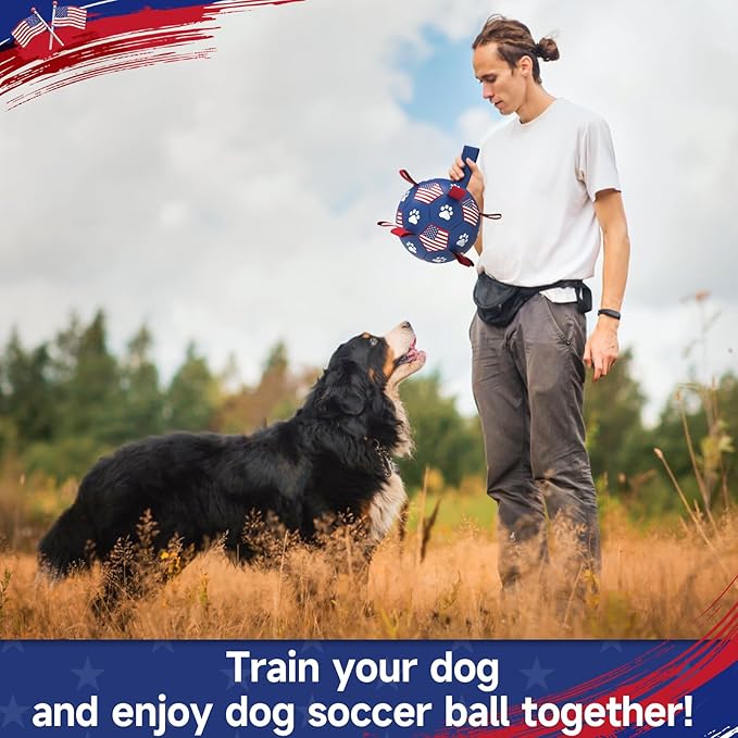 QDAN Dog Toys, Soccer Ball - Image 3