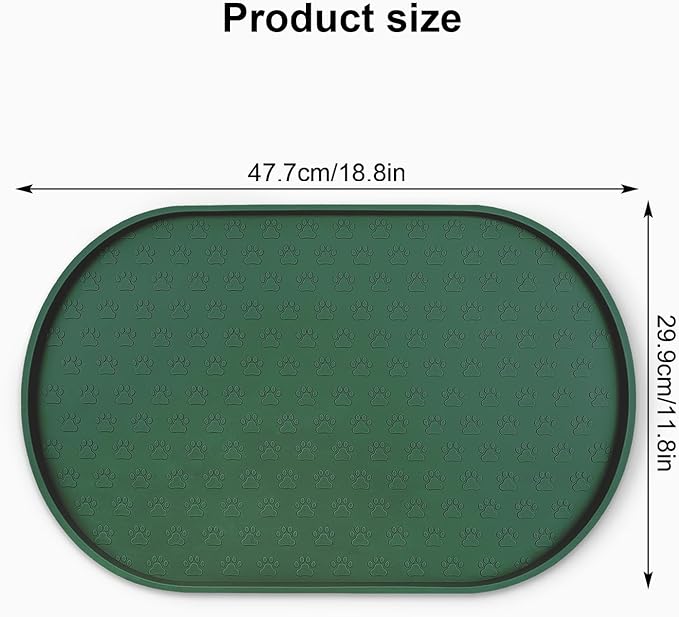 KPWACD Pet Placemat for Dog and Cat, Anti-Slip Waterproof Dogs Feeding Bowl Mat - Image 2