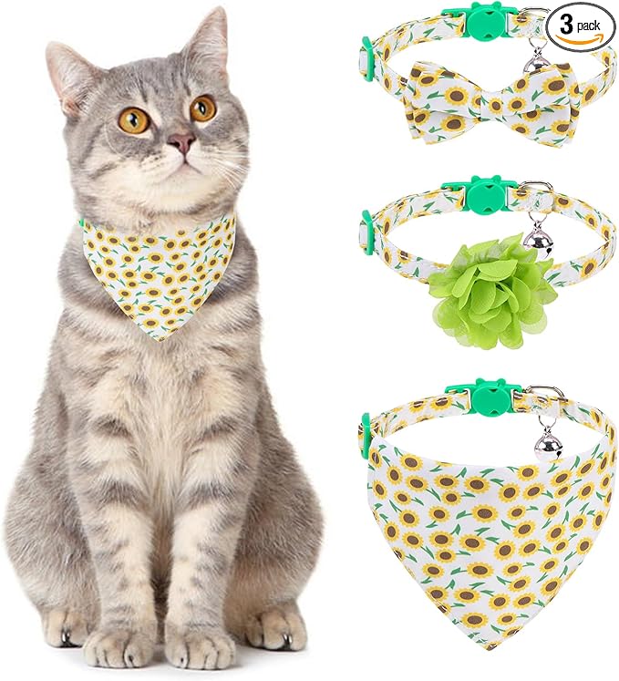 Breakaway Cat Collars with Bell & Cute Pendants by VKPETFR