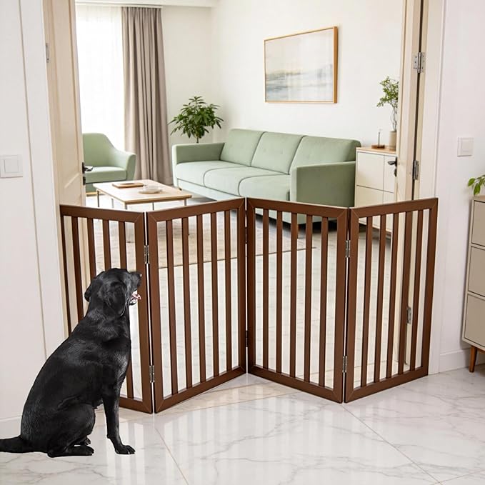 Dog Gate Indoor, Freestanding Dog Fence by SFJC
