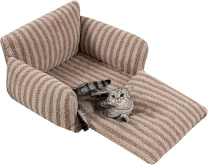 Hollypet Cat Bed Fluffy Plush Multifunctional Double-Layer Machine Washable - Image 2