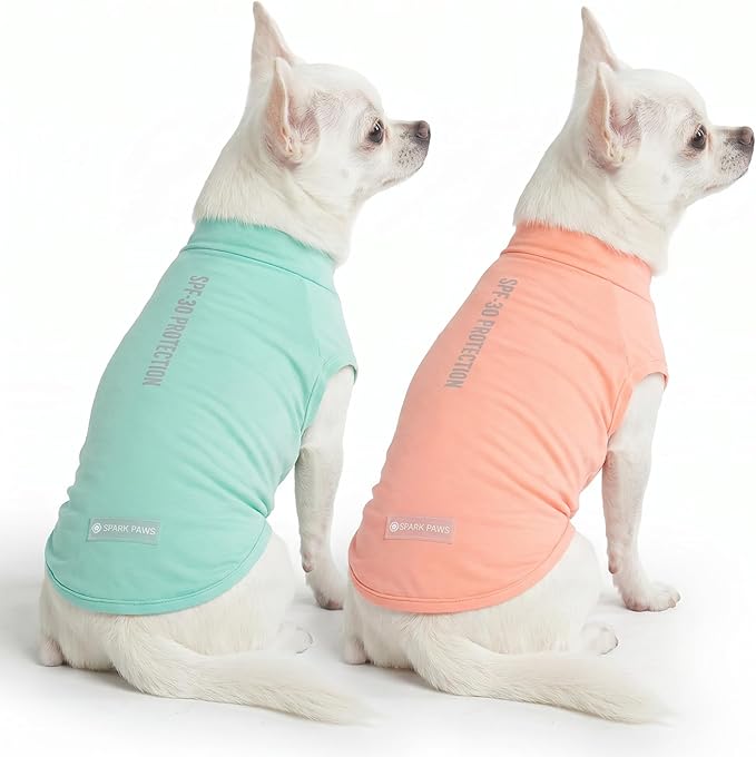 Spark Paws Sunblock Dog T-Shirt, SPF30 Protection, Lightweight Breathable Quick by SparkPaws