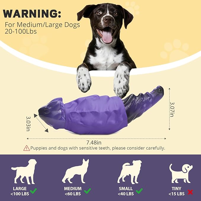 Dog Chew Toys for Aggressive Chewers, Indestructible Lizard Shape Tough Dog Toy - Image 4