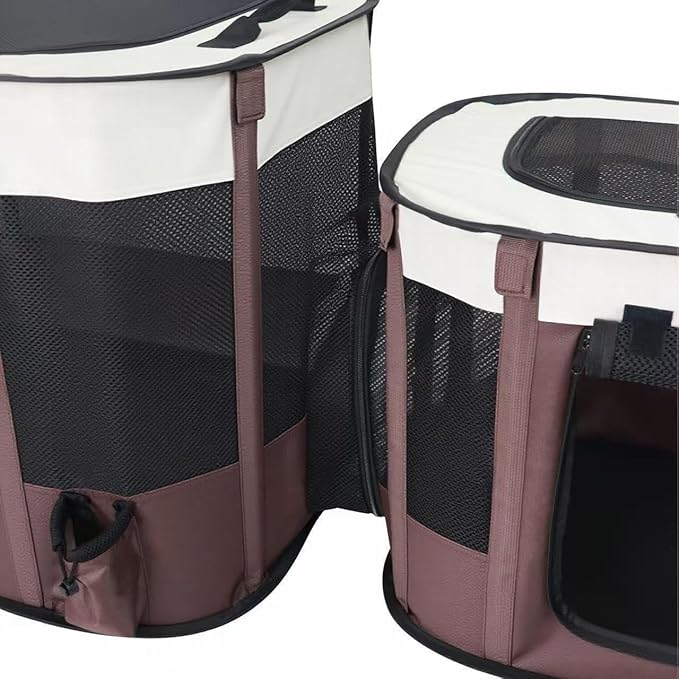 Paw Ballet 2-in-1 Foldable Pet Playpen, Portable Dog Cat Kennel Tent - Image 8
