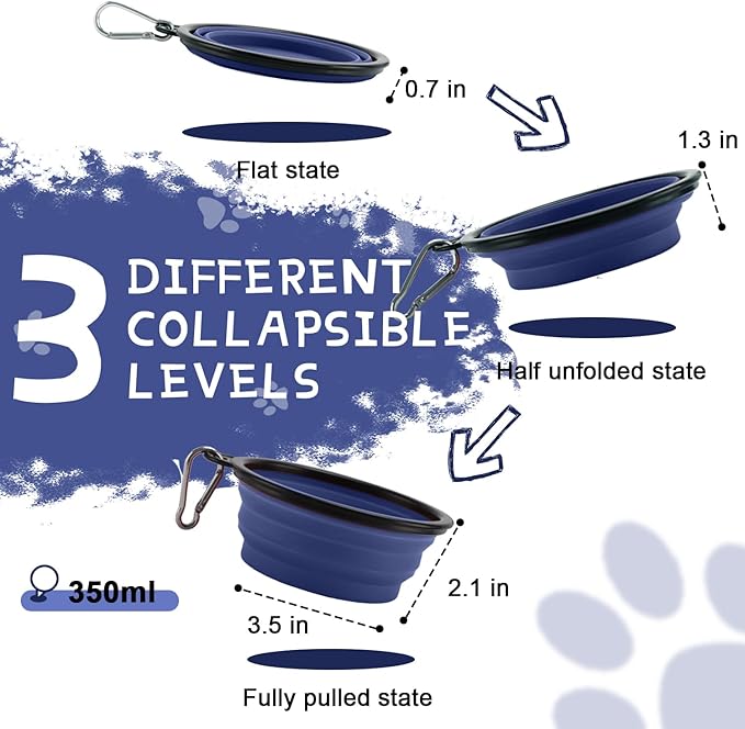 Collapsible Dog Bowls for Travel, BPA Free) - Image 3
