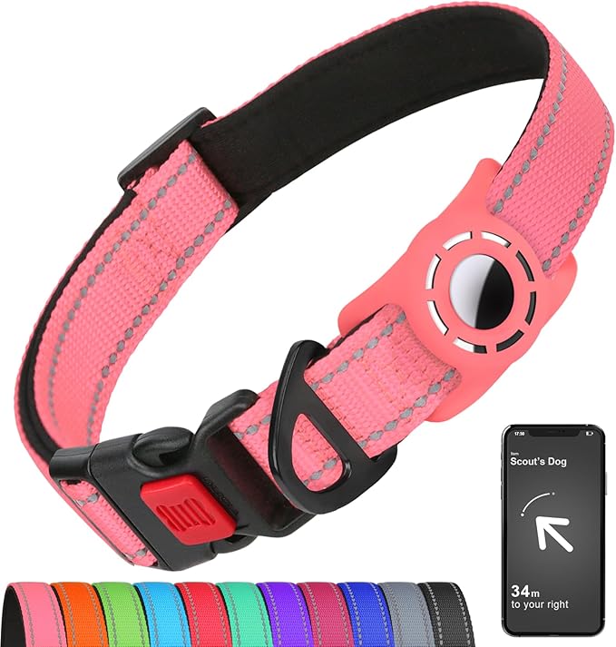 AirTag Dog Collar with AirTag Holder Compatible by Erbine