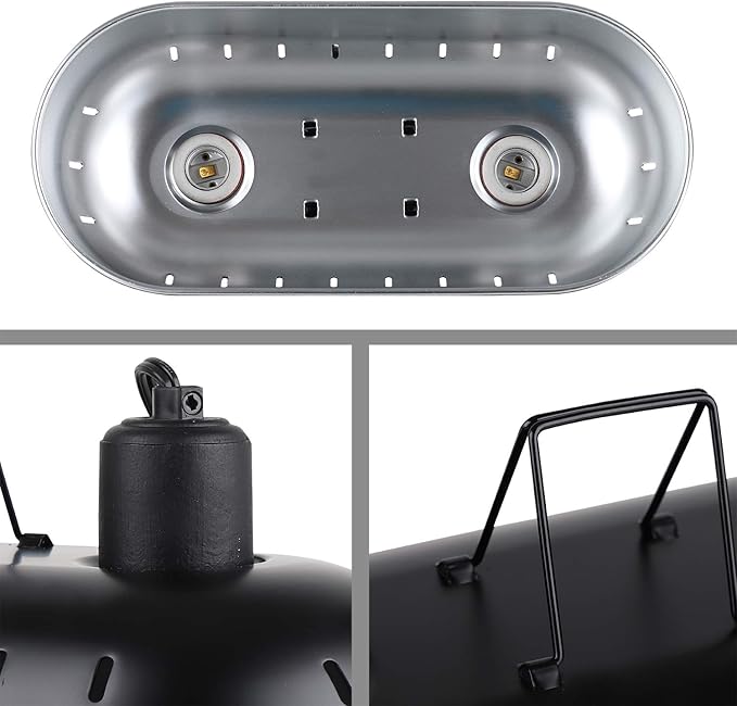 DXOPHIEX 15inch Dual Reptile Light Fixture, Max 150W Dual Reptile Heat Lamp - Image 2