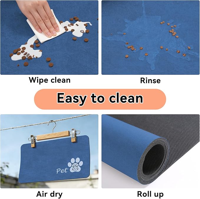 Dog Cat Feeding Mat-Absorbent Pet Bowl Mat - Image 6