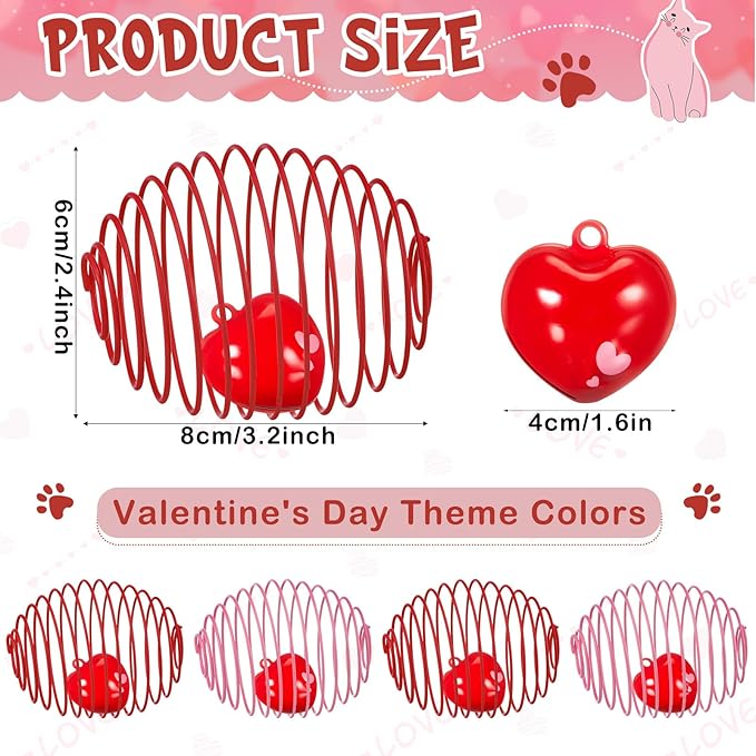 Jecery 5 Pcs Cat Spring Balls Toys Stretchable Rolling Balls Colorful Playful - Image 2